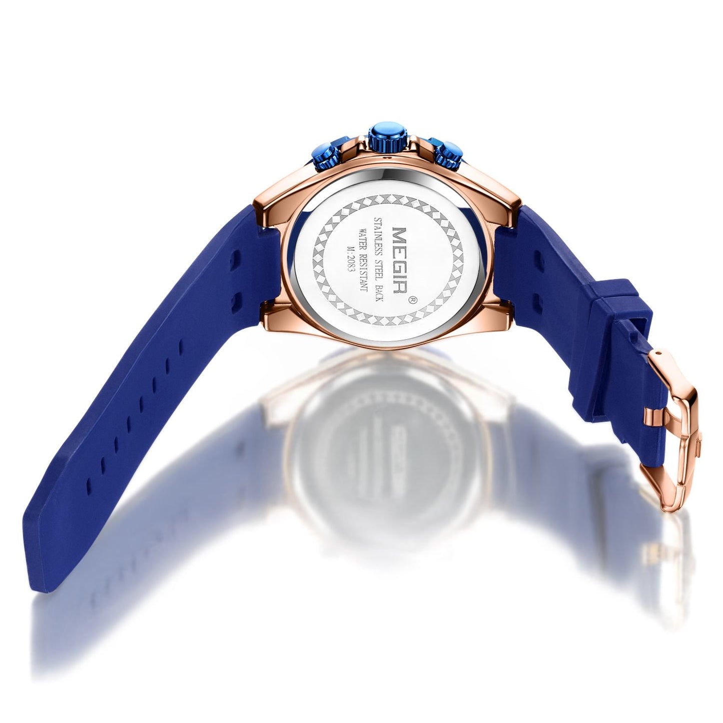 MEGIR Fashion Mens Watches Top Brand Luxury Silicone Sport Military Watch Chronograph Date Waterproof Wristwatch Male Clock 2083