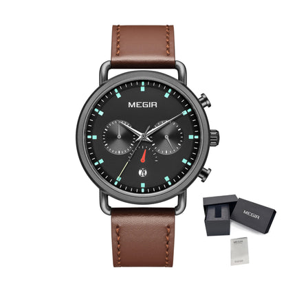 MEGIR Men Watch Top Brand Fashion Casual Quartz Watches Waterproof Date Man Sports Military Wristwatch Clock Relogio Masculino