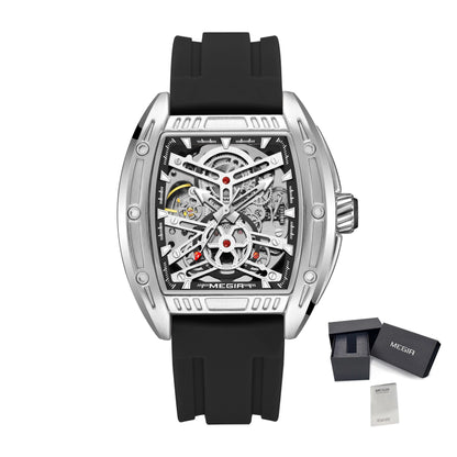 MEGIR Original Luxury Sport Watch for Men Silicone Band Automatic Mechanical Movement WristWatches Luminous Clock Reloj Hombre