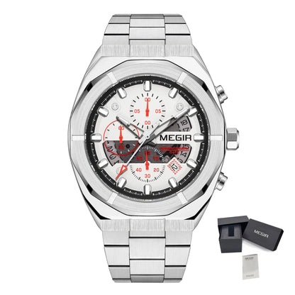 MEGIR New Watch for Men Top Brand Luxury Casual Quartz Wristwatch with Chronograph Waterproof Luminous Auto Date Reloj Hombre