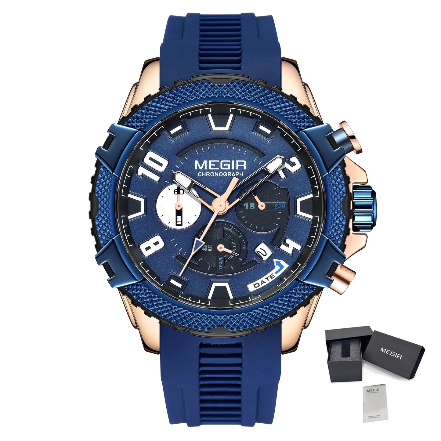 MEGIR Luxury Men's Watches Fashion Sport Quartz Watch Waterproof Date Chronograph Military Wristwatches Clock Reloj Hombre 2200