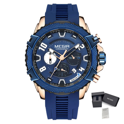 MEGIR Luxury Men's Watches Fashion Sport Quartz Watch Waterproof Date Chronograph Military Wristwatches Clock Reloj Hombre 2200