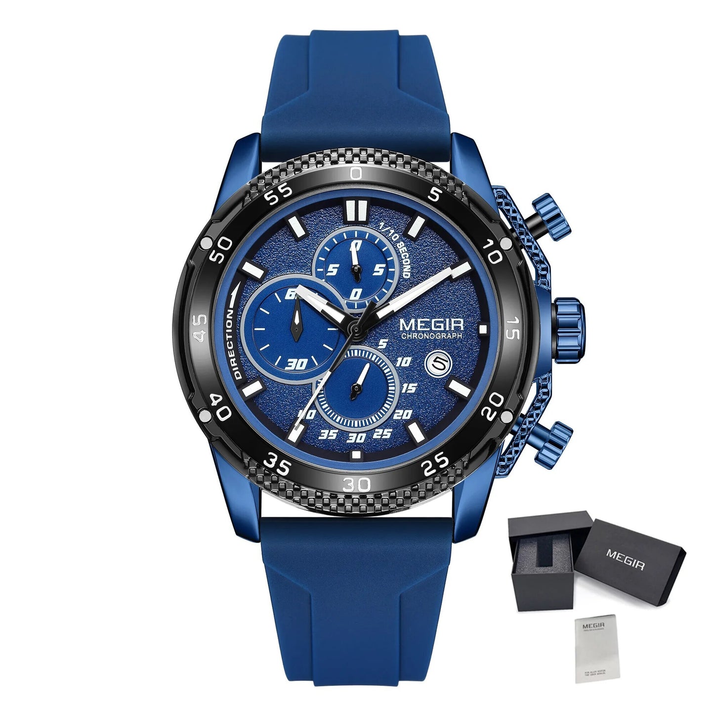 MEGIR Mens' Watches Luxury Fashion Military Sport Watch for Man Waterproof Luminous Silicone Quartz Wrist Watch Clock 2211