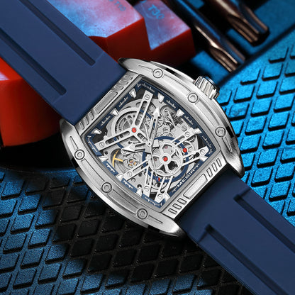 MEGIR Original Luxury Sport Watch for Men Silicone Band Automatic Mechanical Movement WristWatches Luminous Clock Reloj Hombre