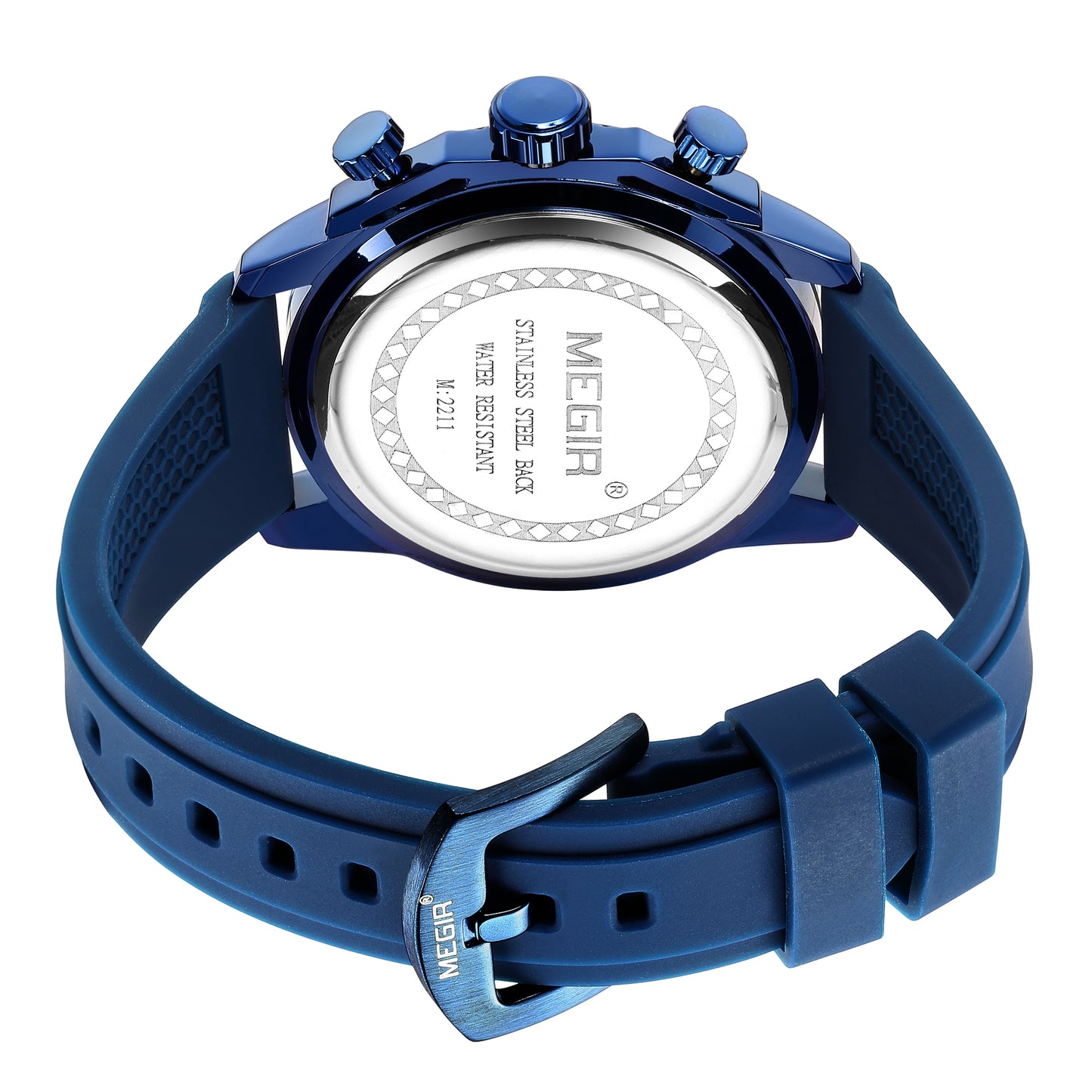 MEGIR Mens' Watches Luxury Fashion Military Sport Watch for Man Waterproof Luminous Silicone Quartz Wrist Watch Clock 2211