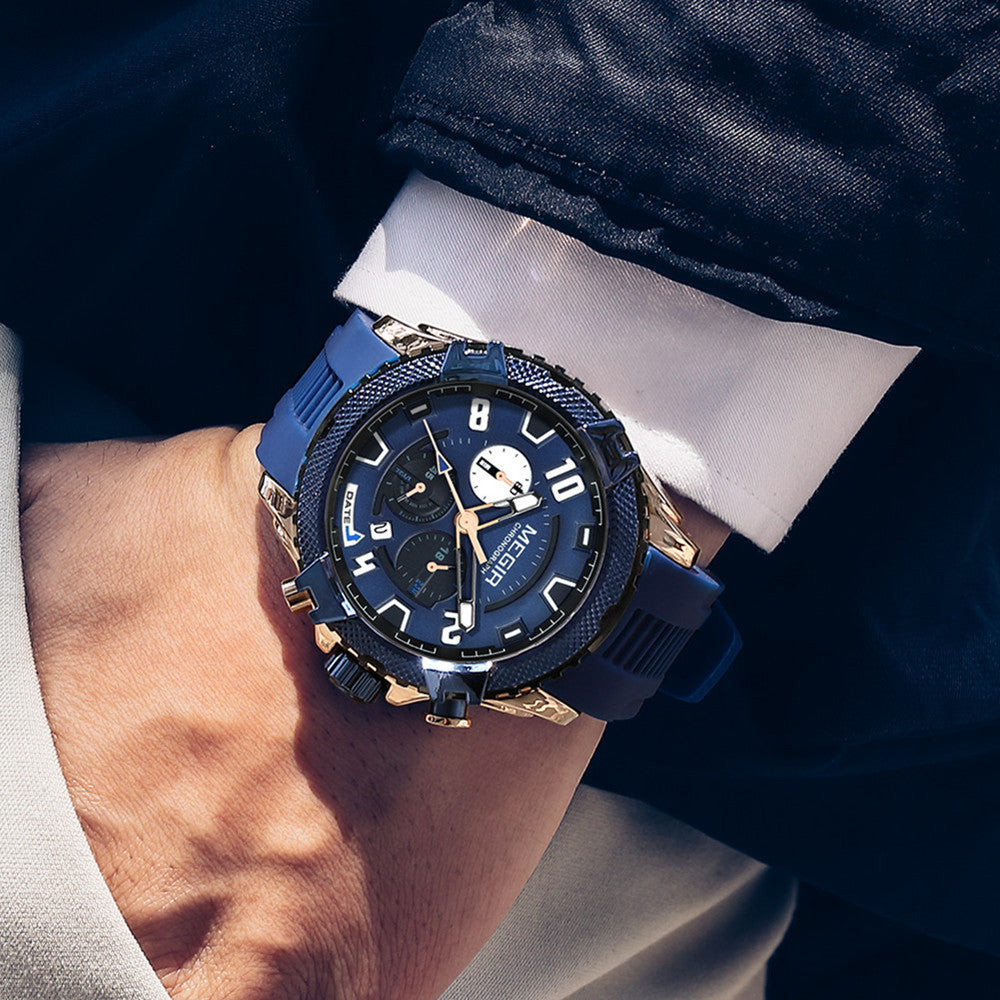MEGIR Luxury Men's Watches Fashion Sport Quartz Watch Waterproof Date Chronograph Military Wristwatches Clock Reloj Hombre 2200