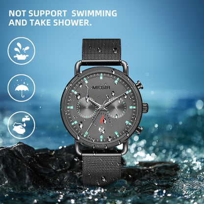 MEGIR Men Watch Top Brand Fashion Casual Quartz Watches Waterproof Date Man Sports Military Wristwatch Clock Relogio Masculino