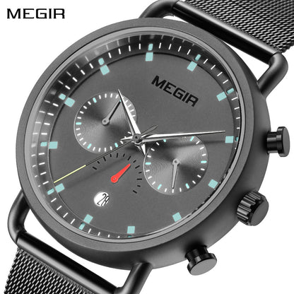 MEGIR Men Watch Top Brand Fashion Casual Quartz Watches Waterproof Date Man Sports Military Wristwatch Clock Relogio Masculino