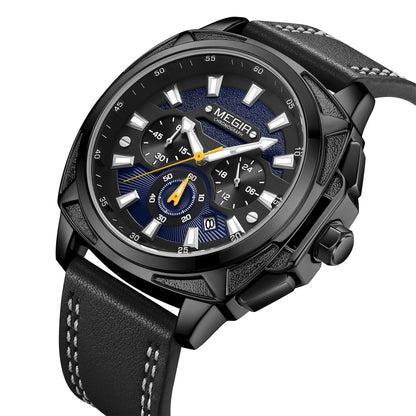 MEGIR Relogio Masculino Watches Men Fashion Leather Band Sports Military Watches Luxury Quartz Business Wristwatch Reloj Hombre