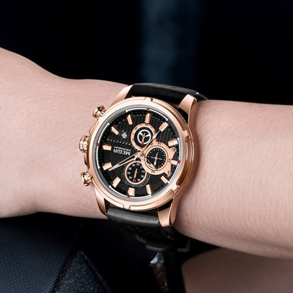 MEGIR Brand Luxury Sport Quartz Watch Silicone Chronograph Men Wristwatches Waterproof Male Calendar Clock Wrist Watch 2101