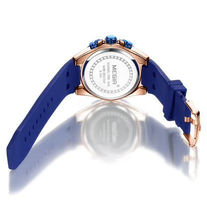 MEGIR Fashion Mens Watches Top Brand Luxury Silicone Sport Military Watch Chronograph Date Waterproof Wristwatch Male Clock 2083