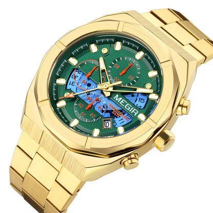MEGIR New Watch for Men Top Brand Luxury Casual Quartz Wristwatch with Chronograph Waterproof Luminous Auto Date Reloj Hombre