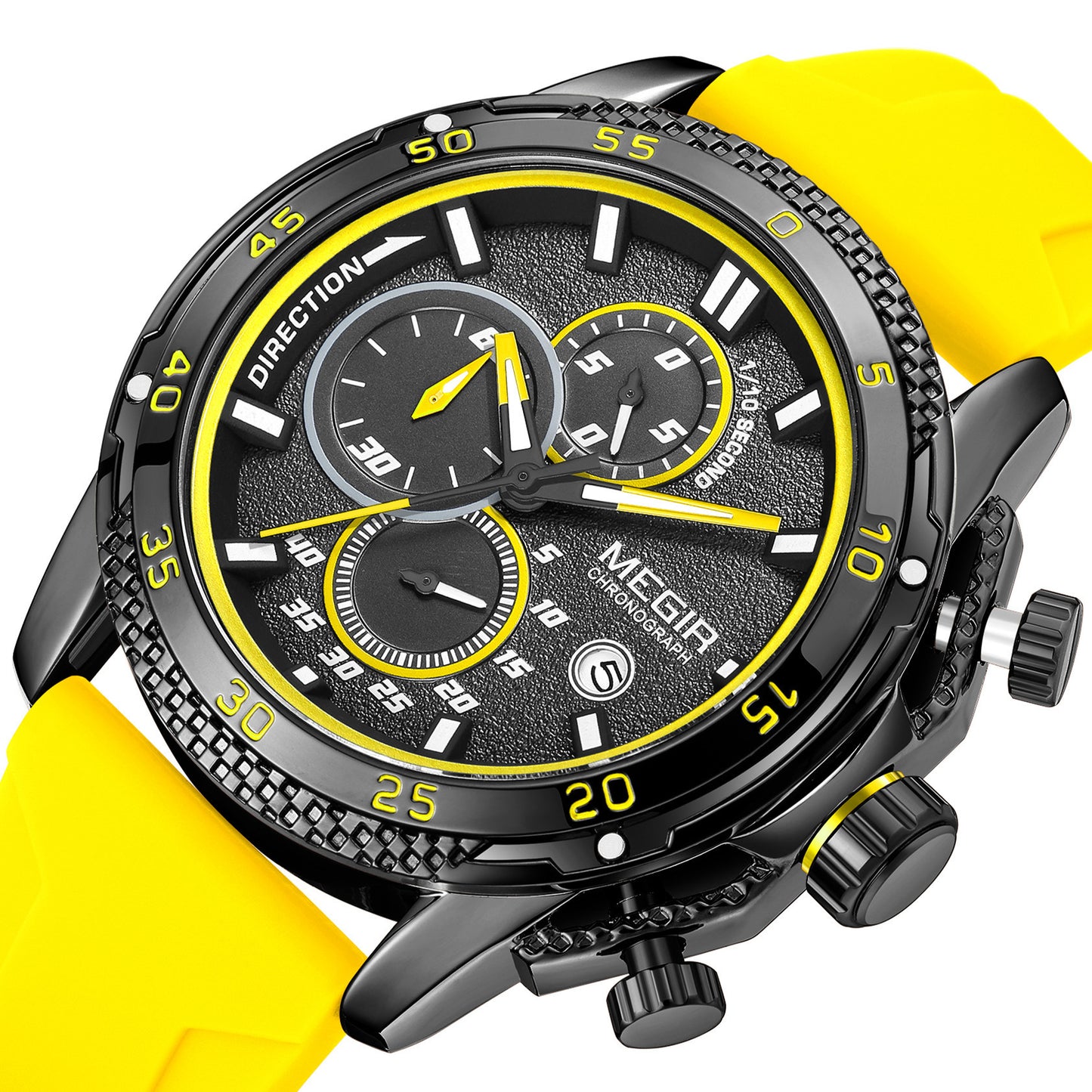 MEGIR Mens' Watches Luxury Fashion Military Sport Watch for Man Waterproof Luminous Silicone Quartz Wrist Watch Clock 2211