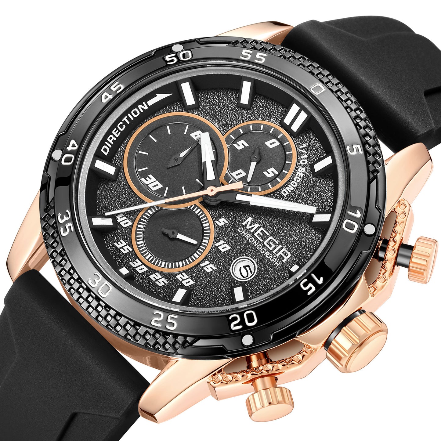 MEGIR Mens' Watches Luxury Fashion Military Sport Watch for Man Waterproof Luminous Silicone Quartz Wrist Watch Clock 2211