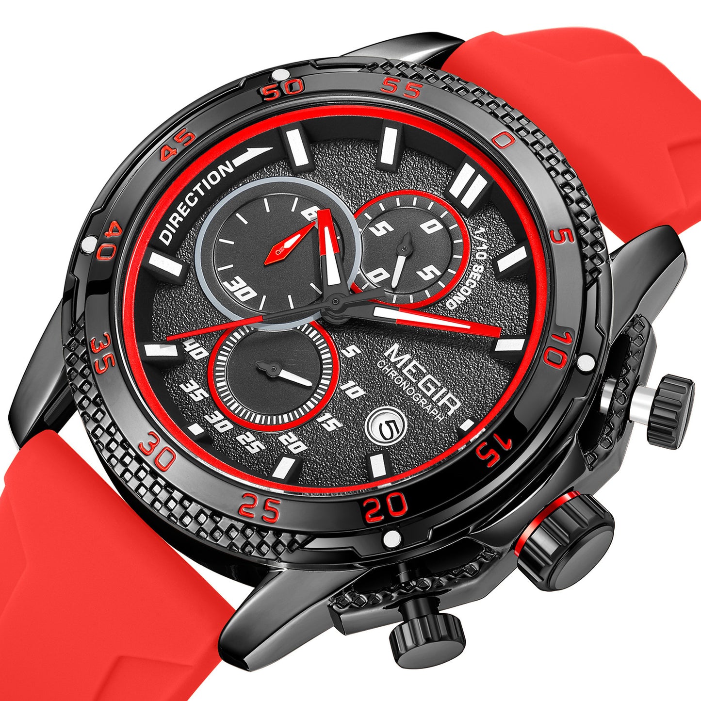 MEGIR Mens' Watches Luxury Fashion Military Sport Watch for Man Waterproof Luminous Silicone Quartz Wrist Watch Clock 2211