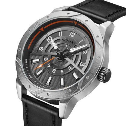 RUIMAS Men Wristwatch Luxury Leather Sports Military Wrist Watches Waterproof Large Dial Casual Quartz Clock Relogio Masculino