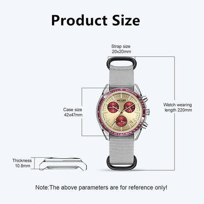 MEGIR Fashion Brand Men Wristwatches Military Sport Watches Canvas Strap Waterproof Chronograph Clock Gift for Men Montre Homme 2247