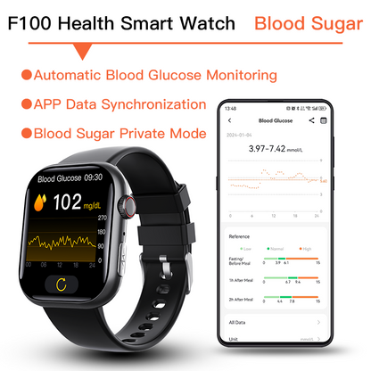 Best ECG Smart Watch of 2025 With Blood Pressure Monitor+Blood Glucose Monitoring-4