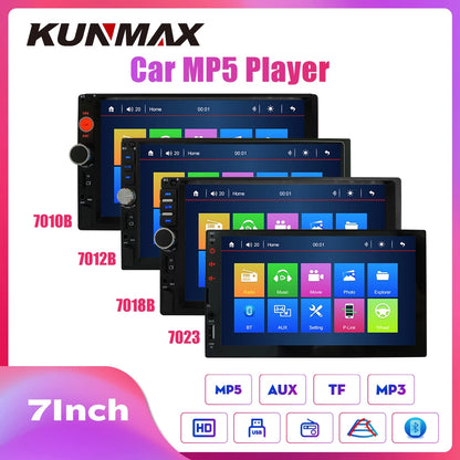 7010B  7012B 7018B 7023 7" Touch Screen Car Radio Double Din Car Stereo MP5 MP3 Player with Bluetooth FM/USB/AUX