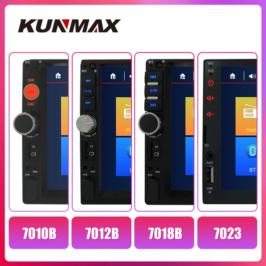 7010B  7012B 7018B 7023 7" Touch Screen Car Radio Double Din Car Stereo MP5 MP3 Player with Bluetooth FM/USB/AUX