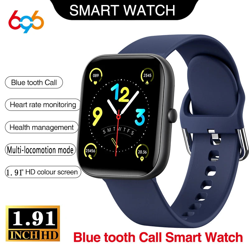 New Smart Watch New Fashion Men Women Blue Tooth Call Music Waterproof Sport Heart Rate Blood Oxygen Smartwatch Information push