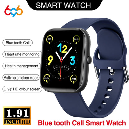 New Smart Watch New Fashion Men Women Blue Tooth Call Music Waterproof Sport Heart Rate Blood Oxygen Smartwatch Information push