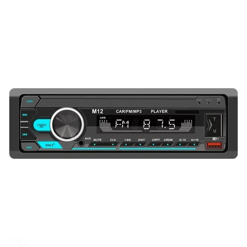 Audio Systems Multimedia Car Stereo - Single Din LCD Bluetooth-compatible Audio and Hands-Free Calling,MP3/USB, Aux-in,