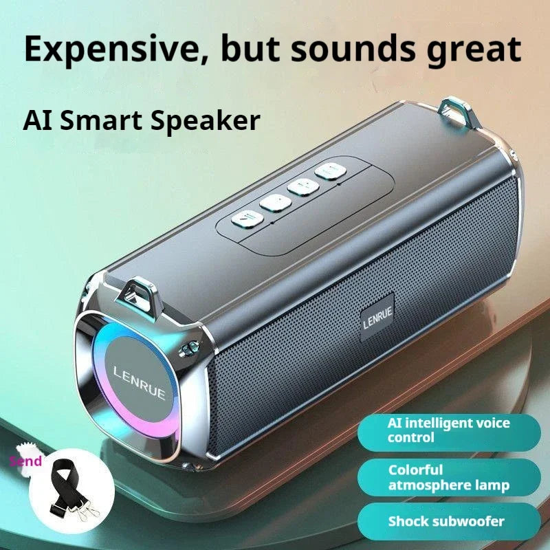 50W Subwoofer Colorful RGBLight WirelessBluetooth Caixa De Som Surround Sound Portable Party Home Karaoke Boombox Support TF/TWS