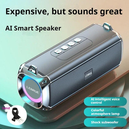 50W Subwoofer Colorful RGBLight WirelessBluetooth Caixa De Som Surround Sound Portable Party Home Karaoke Boombox Support TF/TWS