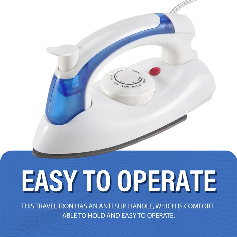 AA81-Travel Iron Portable Steam Iron For Clothes Mini Iron Non-Stick Plate Dry Ironing Steam Ironing Fast Heated Up EU Plug Dura