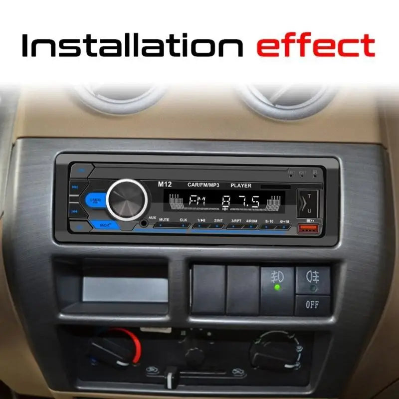 Audio Systems Multimedia Car Stereo - Single Din LCD Bluetooth-compatible Audio and Hands-Free Calling,MP3/USB, Aux-in,