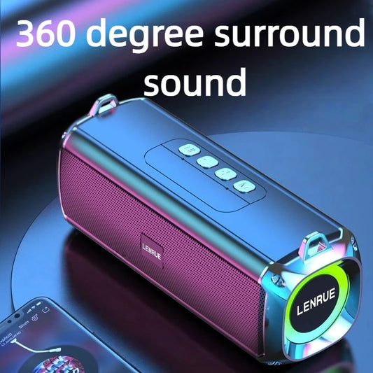 50W Subwoofer Colorful RGBLight WirelessBluetooth Caixa De Som Surround Sound Portable Party Home Karaoke Boombox Support TF/TWS