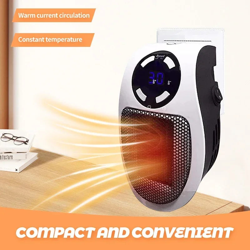 EU Home Mini Heater Multi-function Wall Mount Rapid Heating Intelligent Constant Temperature Low Noise Power Off Protection