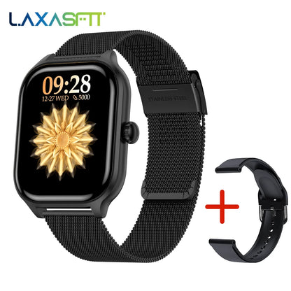 LAXASFIT New 2.01 Inch Smart Watch Man Woman Gift Full Touch Screen Sports Fitness Watch BT Call Digital Smart Watch