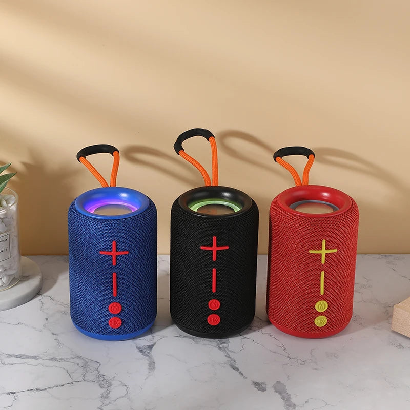 Rockmia EBS-033 5W Mini Fabric Mesh Speaker Bluetooth 5.0 Wireless Music Box With RGB Light  TF Card U-disk Play Bass Function