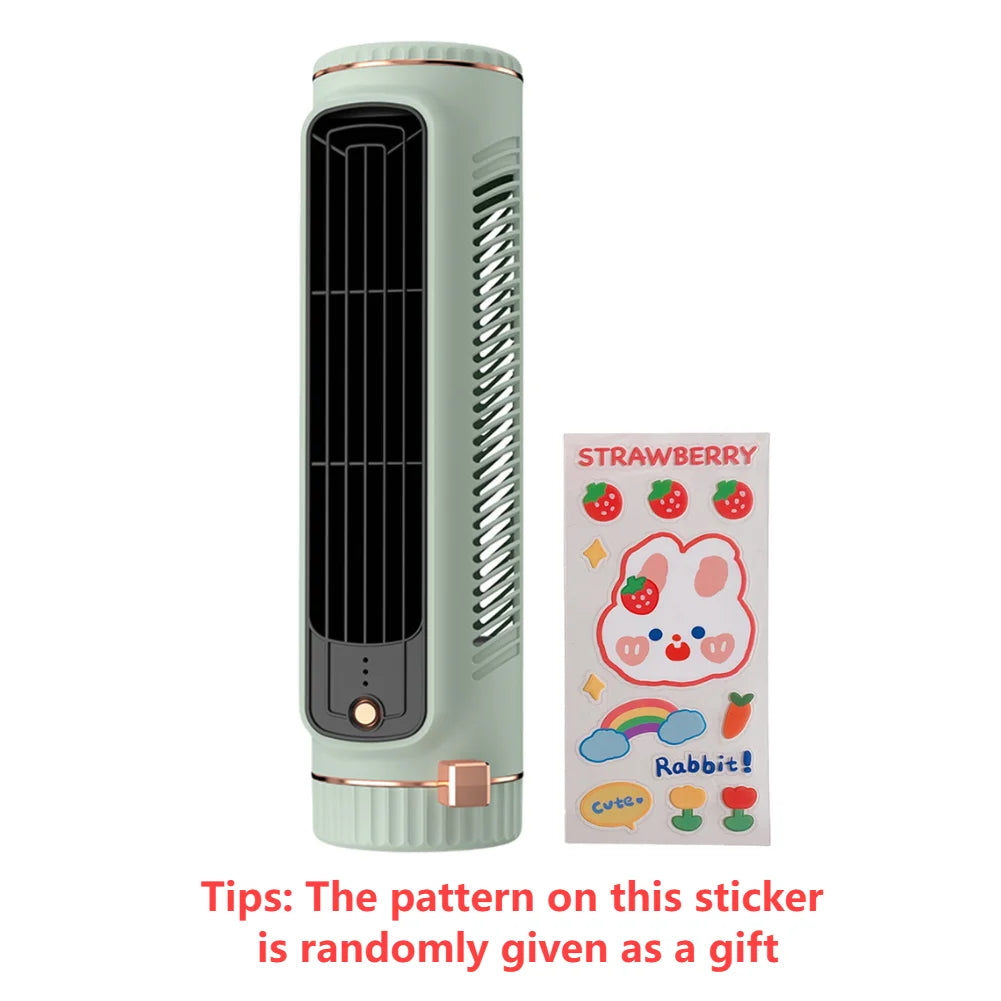 Household Desktop Tower Fan Portable Air Conditioner Fan Circulating Fan USB Charging Air Cooling Electric Fan for Room Home