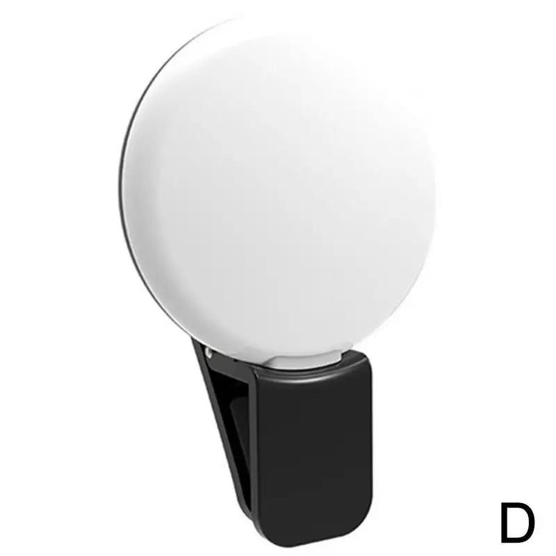 Mobile Phone LED Selfie Ring Light Portable Mini Durable Practical Three Stop Dimming Circle Photography Clip Fill Light