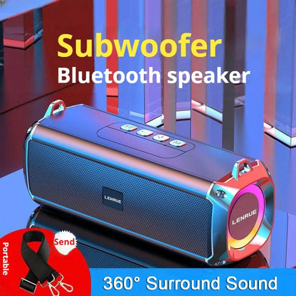 50W Subwoofer Colorful RGBLight WirelessBluetooth Caixa De Som Surround Sound Portable Party Home Karaoke Boombox Support TF/TWS