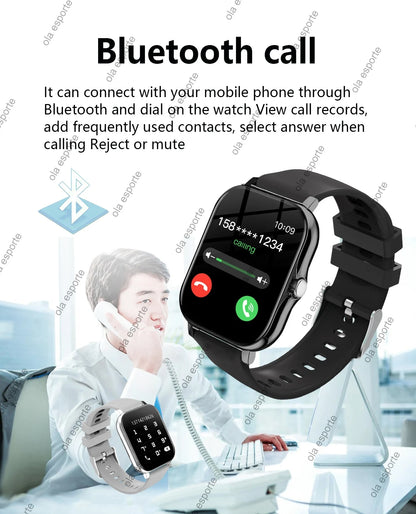 Smart Watch Men Women Gift Full Touch Screen Sports Fitness Watches Bluetooth Call Health Monitor Digital Smartwatch Wristwatch