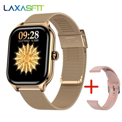 LAXASFIT New 2.01 Inch Smart Watch Man Woman Gift Full Touch Screen Sports Fitness Watch BT Call Digital Smart Watch
