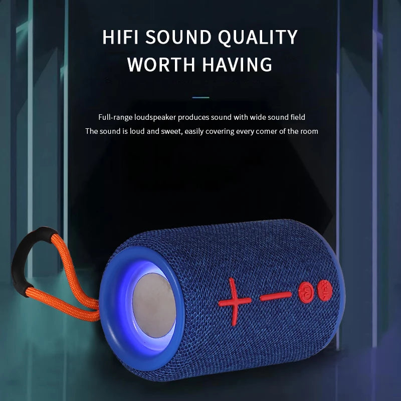 Rockmia EBS-033 5W Mini Fabric Mesh Speaker Bluetooth 5.0 Wireless Music Box With RGB Light  TF Card U-disk Play Bass Function