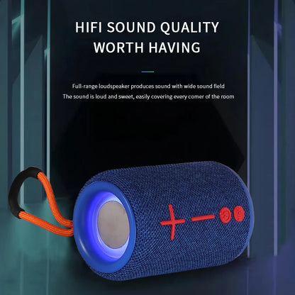 Rockmia EBS-033 5W Mini Fabric Mesh Speaker Bluetooth 5.0 Wireless Music Box With RGB Light  TF Card U-disk Play Bass Function
