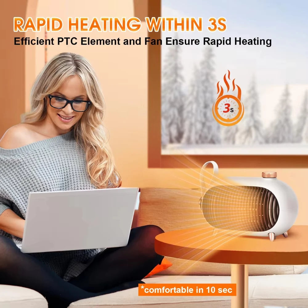 Portable Electric Heater for Home Use Specially Designed for Winter Bedroom Heating Built in Overheat Protection Instant Heating