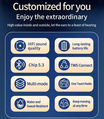 Portable Bluetooth Speaker Outdoor Waterproof Wireless TWS Radio Column Box Speaker Support TF card Stereo 3D Hi-Fi Music Player