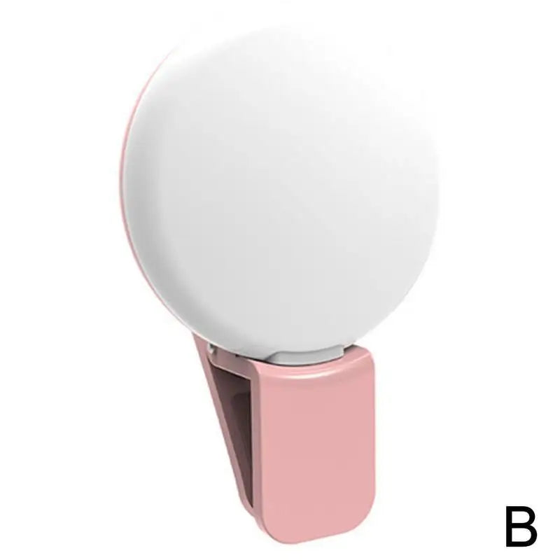 Mobile Phone LED Selfie Ring Light Portable Mini Durable Practical Three Stop Dimming Circle Photography Clip Fill Light