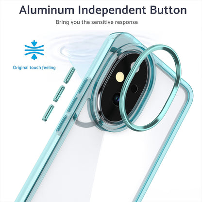 Honor 200 Phone plating Transparent Cases, Shockproof HD Clear Hard Cover for Honor 200 Pro