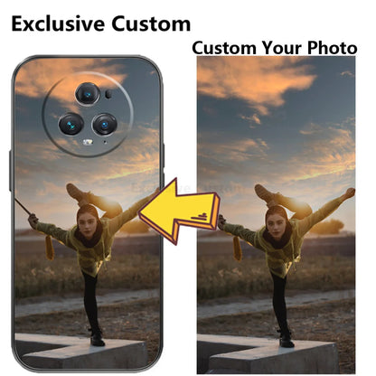 Exclusive Custom Personalized Frosted Phone Case for Honor X6A 90 Y9 Y6 X9 X8 Y5 5G PRIME DIY Cover Customized Design Name Photo