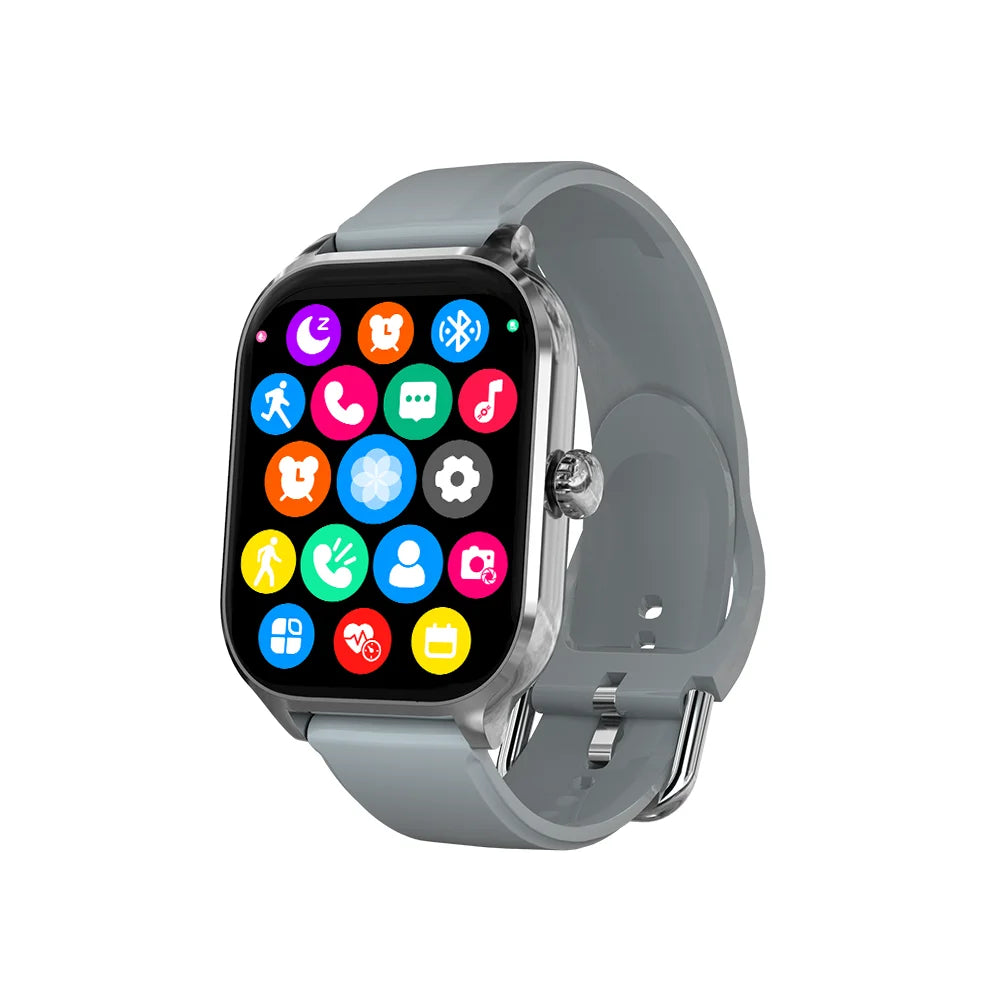 LAXASFIT New 2.01 Inch Smart Watch Man Woman Gift Full Touch Screen Sports Fitness Watch BT Call Digital Smart Watch