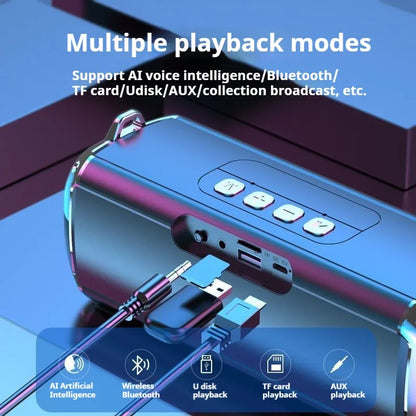 50W Subwoofer Colorful RGBLight WirelessBluetooth Caixa De Som Surround Sound Portable Party Home Karaoke Boombox Support TF/TWS