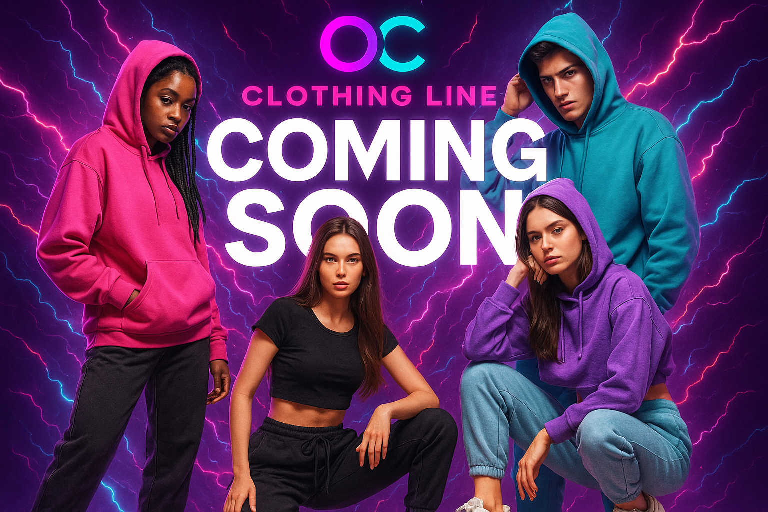 One Click Clothing Line Coming Soon - Ultimate Hype Banner